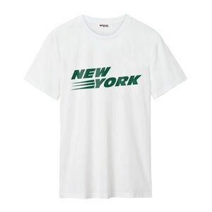 Where I’m From New York Streak Cotton Tee in White